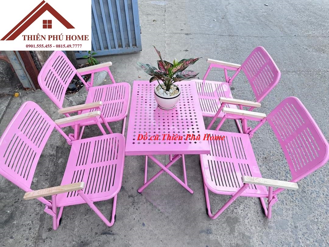 Bàn ghế xếp cafe